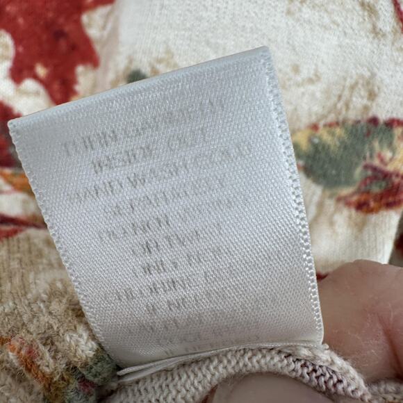 Christopher & Banks Cardigan Sweater Womens Medium Fall Leaf Print Button Front - Picture 7 of 9